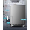 image:imageEUHOMY Commercial Ice Maker120lbs24HStainless Steel Under Counter Ice Machine with Water Filter33lbs Storage Bin 45 Cubes in 812 Mins Freestanding Ice Cube Maker for HomeBarCafeRestaurant350
