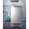 image:imageEUHOMY Commercial Ice Maker120lbs24HStainless Steel Under Counter Ice Machine with Water Filter33lbs Storage Bin 45 Cubes in 812 Mins Freestanding Ice Cube Maker for HomeBarCafeRestaurant1 20Silver