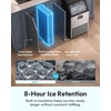 image:imageEUHOMY Commercial Ice Maker120lbs24HStainless Steel Under Counter Ice Machine with Water Filter33lbs Storage Bin 45 Cubes in 812 Mins Freestanding Ice Cube Maker for HomeBarCafeRestaurant1 00Silver
