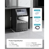 image:imageEUHOMY Commercial Ice Maker120lbs24HStainless Steel Under Counter Ice Machine with Water Filter33lbs Storage Bin 45 Cubes in 812 Mins Freestanding Ice Cube Maker for HomeBarCafeRestaurant11 0Polished