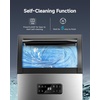 image:imageEUHOMY Commercial Ice Maker120lbs24HStainless Steel Under Counter Ice Machine with Water Filter33lbs Storage Bin 45 Cubes in 812 Mins Freestanding Ice Cube Maker for HomeBarCafeRestaurant1 20Silver