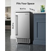 image:imageEUHOMY Nugget Ice Maker Machine 80lbs24H Stainless Steel 15lbs Bin1 00