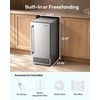image:imageEUHOMY Nugget Ice Maker Machine 80lbs24H Stainless Steel 15lbs Bin7 5