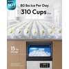 image:imageEUHOMY Nugget Ice Maker Machine 80lbs24H Stainless Steel 15lbs Bin80