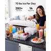 image:imageEUHOMY Under Counter Nugget Ice Maker Machine 70LbsDay Bulitin Freestanding Ice Maker with Double Ice Baskets SelfCleaning amp 24H Timer Ice Machine for Home UseSilverSilver