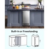 image:imageEUHOMY Under Counter Nugget Ice Maker Machine 70LbsDay Bulitin Freestanding Ice Maker with Double Ice Baskets SelfCleaning amp 24H Timer Ice Machine for Home UseSilverSilver