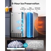 image:imageEUHOMY Under Counter Nugget Ice Maker Machine 70LbsDay Bulitin Freestanding Ice Maker with Double Ice Baskets SelfCleaning amp 24H Timer Ice Machine for Home UseSilverSilver