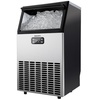 image:imageEUHOMY Commercial Ice Maker120lbs24HStainless Steel Under Counter Ice Machine with Water Filter33lbs Storage Bin 45 Cubes in 812 Mins Freestanding Ice Cube Maker for HomeBarCafeRestaurant1 00Silver