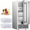 image:imageEUHOMY Nugget Ice Maker Machine 80lbs24H Stainless Steel 15lbs Bin7 5