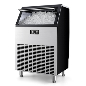 image:imageEUHOMY Commercial Ice Maker120lbs24HStainless Steel Under Counter Ice Machine with Water Filter33lbs Storage Bin 45 Cubes in 812 Mins Freestanding Ice Cube Maker for HomeBarCafeRestaurant2 00